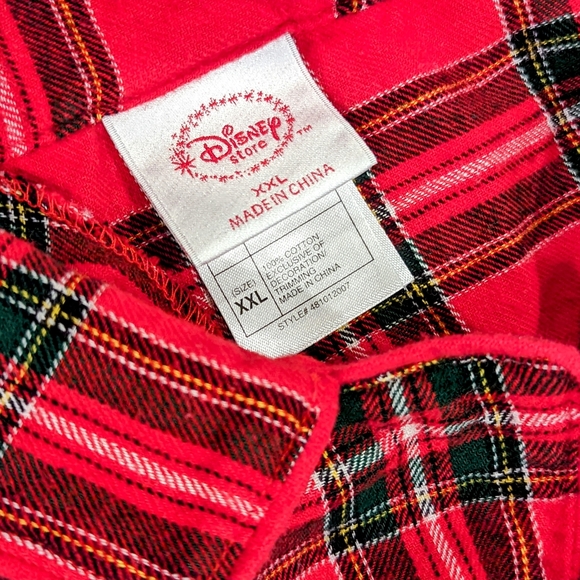 Disney Store Flannel Mickey Mouse Winter Sledding Pajama Shirt Size 2XL - Picture 6 of 6